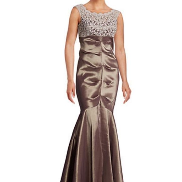 Xscape Lace Top Gown-MAUVE-6 - Picture 1 of 8